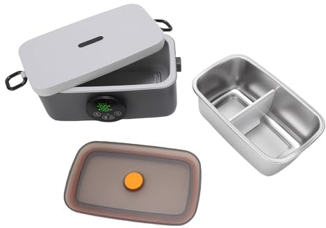 OEBUAFI Lunch Box Elettrico Senza Fili Scaldavivande Portatile da 40 W Lunch Box Autoriscaldante Batteria Ricaricabile da 16000 MAh con Contenitore a Tenuta Stagna da 1000 Ml