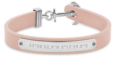 PAUL HEWITT Bracciale donna Signum Coordinate - Bracciale ancora in pelle da donna (nude) con ciondolo ancora in acciaio (acciaio)
