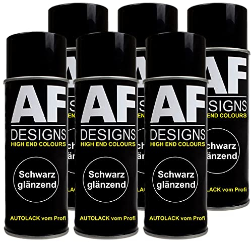 Alex Flittner Designs Felgenlack schwarz Glanz 6X Lackspray Felgenspray Lack Hochglanz Lack Spray