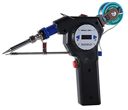 TKSE Juego Lotkolben, soldador de calefacción interna de mano que envía automáticamente herramienta de reparación de soldadura de pistola de estaño(220V)