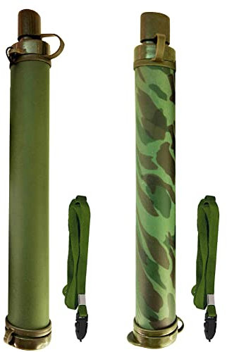 Filtro de agua para exteriores, 800 L, para camping, supervivencia, portátil, purificación de agua, elimina el 99,99 % de las bacterias a 0,01 micras, para senderismo, viajes, emergencias