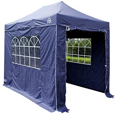 All Seasons Gazebos 3x2m Waterproof Pop Up with Premium Side Walls & Accessories | Heavy Duty, High-Grade Materials (Navy Blue)