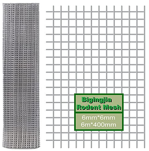 Rodent Mesh Roll 400mm x 6m,Galvanised Wire Mesh- Keep Rats Out & Protect Your Home, Chickens, Dogs, Rabbits, Vegetables & More,Rat Proof Mesh Sheet -Durable & Easy to Install - Maintenance-Free