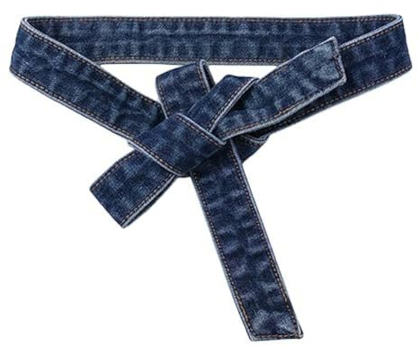 Inzegao Denim-Taillengürtel für Damen, zum Selbstbinden, Taillenband für Hosen, Jeans, Kleid