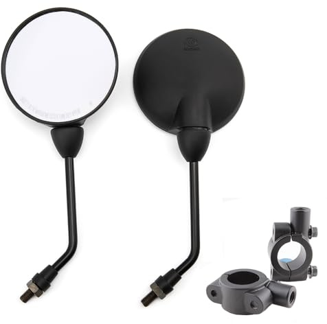 Specchio laterale per moto 10 mm specchio retrovisore rotondo per scooter bobber cafe racer