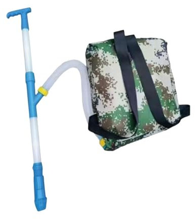 Colcolo Esparcidor de Fertilizantes, Mochila de Fertilizante granular de Mano, Distribuidor de Fertilizantes de jardinería Que Ahorra Tiempo para Verduras de, PVC Azul