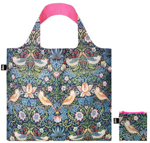 LOQI WILLIAM MORRIS The Strawberry Thief Neon Pink