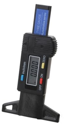 MUCKLILY Règle De Profondeur Numérique Jauge De Mesure De Pneus Rapporteur Pour Véhicule Outil De Réparation Automobile Noir