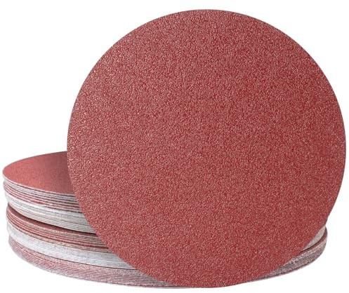 FEIHU 20 Stück Schleifpapier klett 250 mm. Körnung 40 Schleifscheiben 250 mm. 10 inch Schleifscheib für tellerschleifer,schleifen/polieren