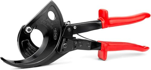 TINMAGI Coupe-câble à Cliquet Jusqu'à 400 mm², Coupeur de Câble 280 mm HS520A, Levier à Dégagement Rapide, pour Câble en Cuivre Aluminium