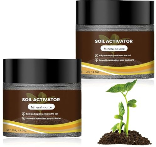 Soil Activator for Plants, Soil Pro Activator Mineral Source, Professional Bone Meal Fertilizer, Liquid Fertilizer for Indoor & Outdoor Plants, for Potting Mix, and Seedling Compost (2Pcs)