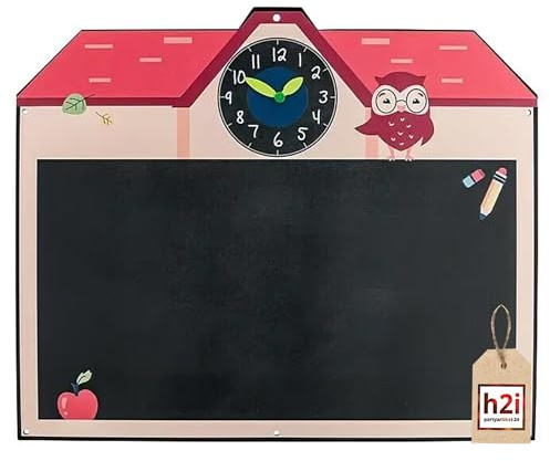 h2i Kreidetafel 50×60 cm aus Kunststoffverbund mit fest montiertem Anzeige‑Element | Wetterfeste Wand‑Schreibtafel für Innen & Außen
