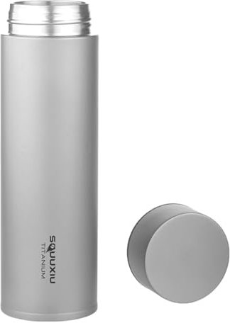 lvifloae Voyage léger Bouteille d'eau isolée 450 ml Flash sous vide avec filtre à thé bouteilles d'eau en métal extérieur Camping Randonnée (Fleur de glace)