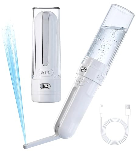 WeWi HLTH Portable Bidet - Handheld Rechargeable Electric Travel Bidet Sprayer with 3 High Pressure - IPX7 Waterproof for Bathroom Ultimate Personal Hygiene Cleaning at Home and Camping - White