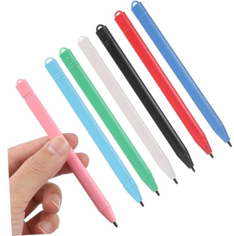 Stylet en Plastique pour Tablette LCD 7 Pièces pour Écriture | Peinture et Calcul, Lot de Rechange, Adapté aux Garçon et Filles, Usage sur Blocs 8, 5, 10 et 12 Pouces