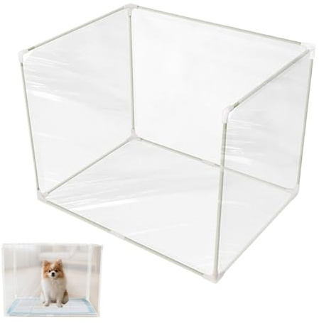 Katzenklo Spritzschutz - Faltbarer Urin Spritzschutz für Toilettenbox,Transparente Hundetoilette mit hohen Seiten und Sichtschutz,Für Wohnung Balkon Schlafzimmer Wohnbereich