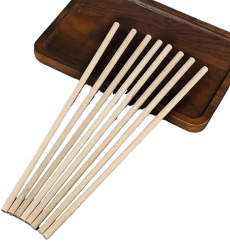 Holzdübelstangen, Holzdübel 3-14 mm 300 Birke 112er-Packung for Heimwerkerprojekte mit Holz(Diameter 8mm-8pcs)
