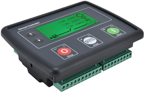 Yctze Controller di Avviamento Automatico DSE4510 per Gruppi Elettrogeni con Monitoraggio e Funzioni Completi, Display LCD per Benzina e Benzina