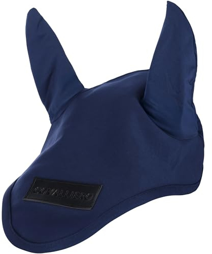 Covalliero - Fliegenhaube FS26 – Ohrenschutz für Pferde – elastische Fliegenohren – Schutz vor Insekten fürs Pferd – Pferde Zubehör in Dunkelblau (Dark Navy) – Vollblut/Warmblut