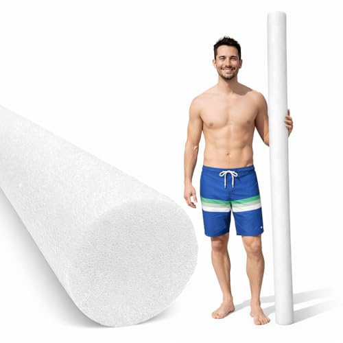 Oodles of Noodles MEGA Jumbo Approx 6 Foot x 5 Inch Biggest Pool Noodle Ever Multi-Purpose White