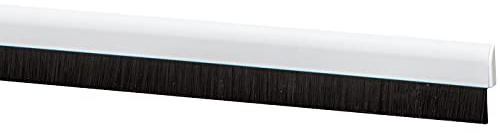 Türleiste mit Bürste selbstklebend 100 cm, weiß - Türbodendichtung, Zugluftstopper