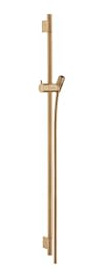 hansgrohe Duschstange Unica' S Puro 0,90m mit Brauseschlauch 1,60m, Brushed Bronze
