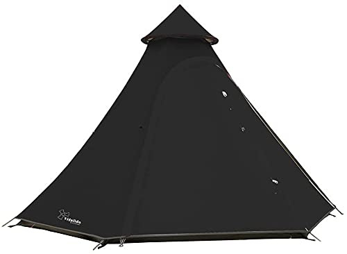 TentHome Waterproof Double Layers Teepee Tent Outdoor Camping 3.1M/10ft Family Tent Pyramids Indian Tent With fixed Groundsheet
