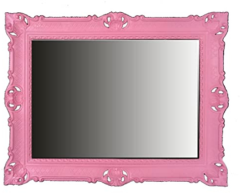 Generisch SPECCHIO DA PARETE SPECCHIO BAROCCO Specchio 90 x 70 cm ANTICO BAROCCO Rococò Shabby CHIC Rinascimento ART NOUVEAU Design Retrò CON Ornamenti LUSSUOSO MAGNIFICO (ROSA) 58SP