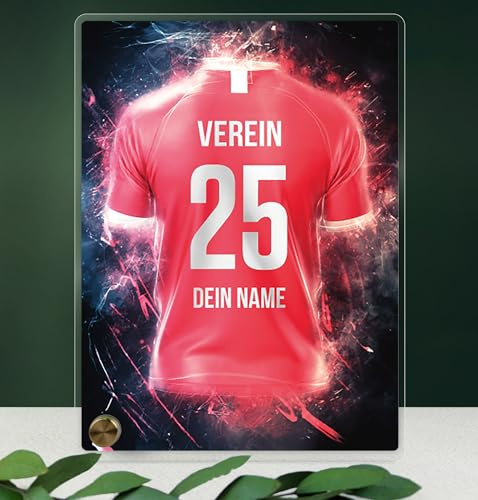 Generisch Bayern Fanartikel Acryltafel - Personalisiertes Geschenk, Fußball, Fussball Geschenke Jungen, Fussball, Fanartikel, Fanartikel Kinder, Fan Geschenke, Bayern Trikot für Bayern-Fans