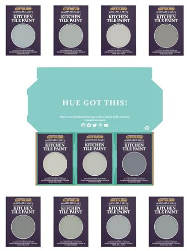 Rust-Oleum Kitchen Wall Tile Paint in Matt Finish – Dusky Greys Tester Box