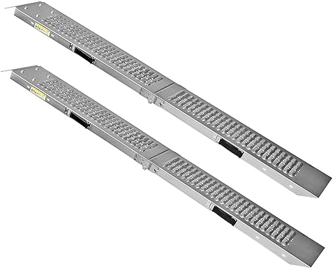 1 Paar Auffahrrampe Rampe Laderampe Auffahrschiene klappbar180 cm/belastbar bis 400 kg für Transporter Anhänger etc.