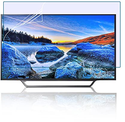 LEFEDA Protecteur d'écran Anti-éblouissement - Anti lumière Bleue/Protection UV/Protection des Yeux Filtre d'écran TV - pour Moniteur de Bureau écran incurvé/Clair (Clear 60 inches 1327x749mm)