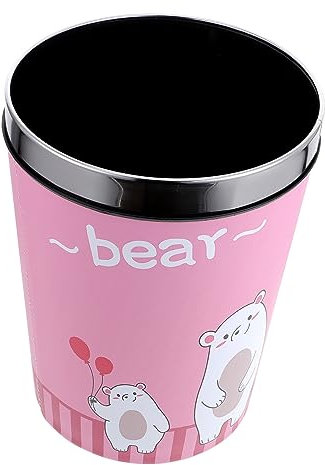 IMIKEYA Poubelle Ronde Grosse Capacité En Pu Et Pp Motif Dessin Animé Pour Chambre D’garçon Et Filles – Support Pratique Pour Stockage De Déchets – Décoration Enfantine Fonctionnelle
