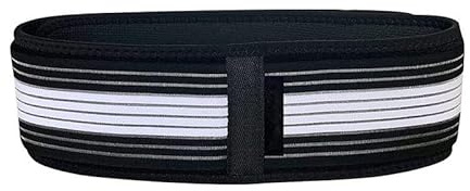 Neuleben Chiroband - Rückenstützband Stützgürtel für den unteren Rücken für Männer und Damen Stäben - Rückenbandage für Skoliose & Ischias Schmerzlinderung (M (Huftumfang 110cm),Schwarz Weiß)