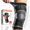 AREST Rodillera Estabilizadora de Sujeción Menisco y Ligamento - Rodillera Antideslizante con Cinta de Compresión para Hombre y Mujer - Rodillera con Estabilizadores laterales (XL)