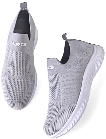 P&L ITALY COLLECTION Zapatillas Deportivas Sin Cordones Slip-On Mujer Comodas y Ligeras para Correr Andar Pasear Casual Sneakers