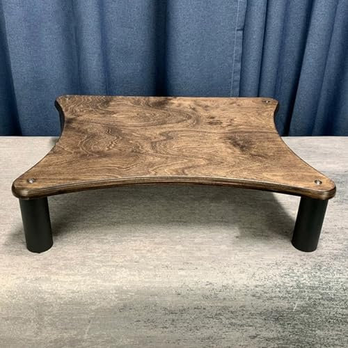 YHWKGZ Hi Fi Rack, Multifunktionaler Audio Rack Hi Fi Regal, Aus Massivholz, Frei kombinierbar, Phonoschrank, for Heimmedien, TV-Ständer for Verstärker/Player/TV-Zubehör(Dark Walnut Color,23.6x9)