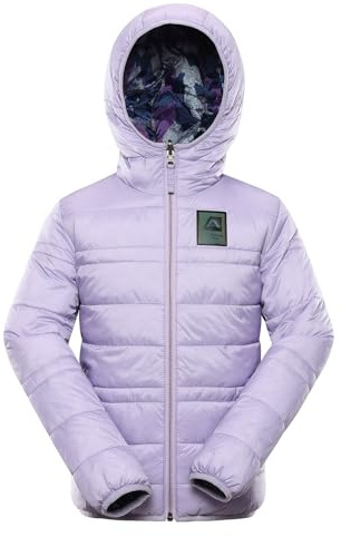 ALPINE PRO EROMA Mädchen Wendejacke, Winterjacke mit Kapuze, Wärmejacke, Outdoor Jacke, Leicht Wanderjacke, Funktionsjacke, PUFFY Stil, Winddichte, Wasserdichte und Atmungsaktive, Nylon