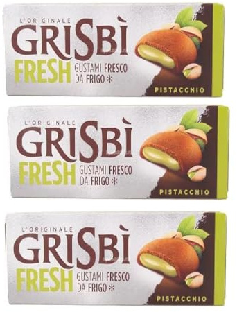 Grisbi Fresh, Biscotti al Pistacchio da Frigo, Confezione da 3, L'Originale Gustami Fresco