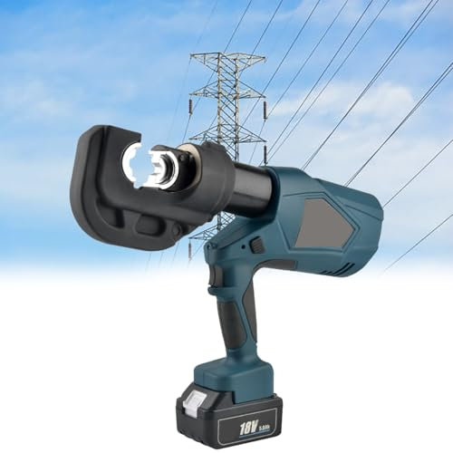 OZBME Pinza idraulica elettrica, utensile per crimpatura a Batteria Ricaricabile, Potente crimpatrice per Cavi da 10-400 mm2