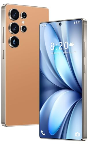 Smartphone S26 Ultra Pas Cher, Version Internationale débloquée, écran HD 7,3 Pouces, Android 14.0, 16 Go de RAM, 1 to de ROM, Double SIM, réseau 5G, pour Jeux TV,Orange-1TB