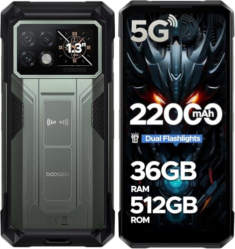 DOOGEE Blade 20 Turbo 5G Outdoor-Smartphone, 6,6 Zoll, 32 GB + 256 GB/2 TB, 10.300 mAh/33 W, Android 15, Dimensity 7050 5G, 50 MP/Dual-SIM/Face ID/OTG/NFC/GPS, IP68