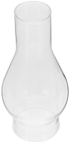 Angoily Ersatzglas für Petroleumlampen Windfester Lampenschirm aus Glas 42x19cm Vintage Stil Dekoratives Zubehör für Notbeleuchtung im Außenbereich