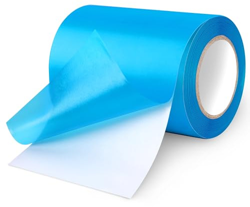 HONGTAISHENG Cinta de Reparación de Lona, 5 m x 8 cm PEV Camiones Cinta Adhesiva de Tela para Piscinas, Carpas, Lonas, Cinta de Carpa Parche para Toldo, Lámina para invernadero, Azul