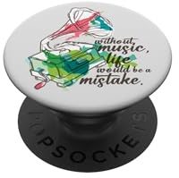 Senza Musica La Vita Sarebbe Un Errore Grammofono Vintage PopSockets PopGrip Adesivo