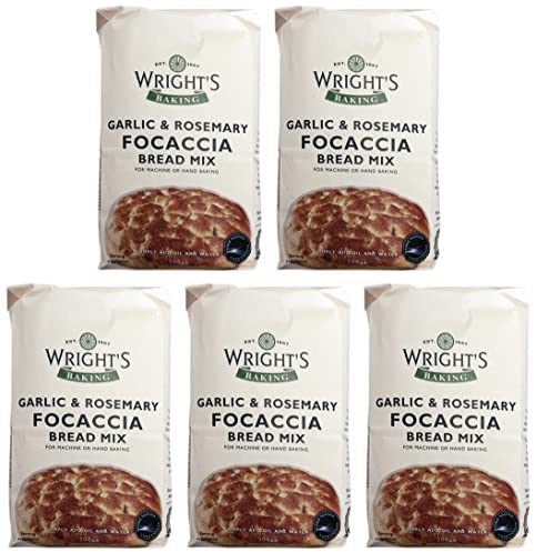 Wrights Baking Garlic & Rosemary Focaccia Bread Mix - 5x500g