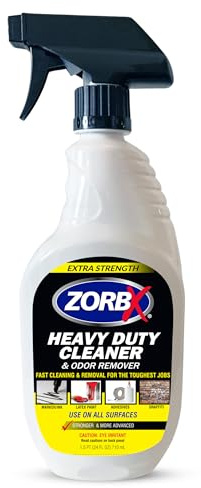 ZorbX Extra Strength Heavy Duty Cleaner and Odor Remover – Graffiti Remover - Black marker Remover - Paint and Adhesive Remover - (24 FL Oz)
