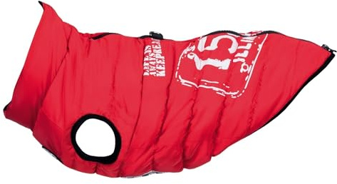 Trixie Mantel Hund Kleidung Haustiere - Jacke Umhang Weste mit Geschirr Großer Hund Kleine Medium Hunde Zubehör Umhang Geschirr Saint-Malo Größe M 45 cm Rot
