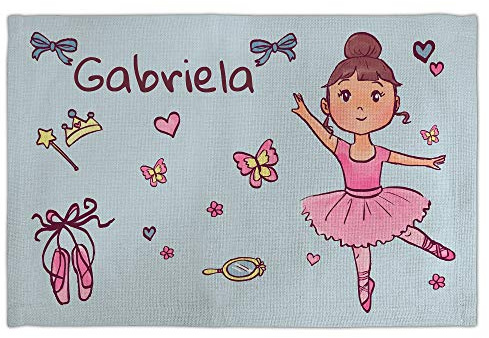 Placemat Fabric Children's Placemat Personalised Tablecloth Various Designs Pink Ballerina
