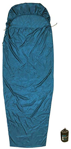 BROWINT Seidenschlafsack Inlett, Hüttenschlafsack aus 100% Naturseide, Extrabreite 220x110cm, 220x87cm, Mumie, Schlafsack Inlett, Inlay, Reiseschlafsack dünn, Leicht, Kompakt, Verstärkte Ecken